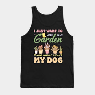 Gardening Dog Lover Gardener Garden Plants Gift For men Women Tank Top